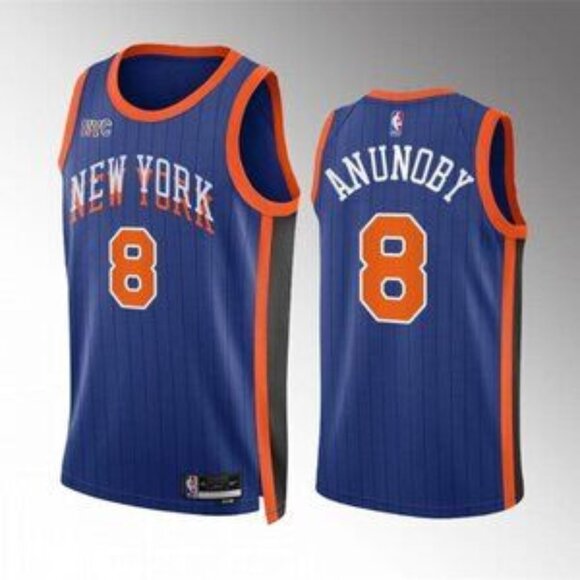 Mens 8 OG Anunoby Blue Stitched Jersey